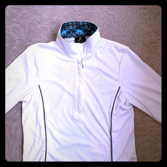 Arista Equestrian Tops - ARISTA White Luxury Athletic Equestrian Shirt